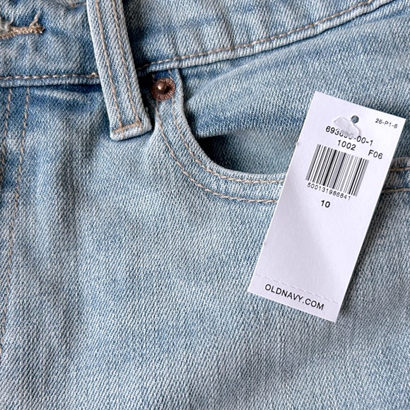 NWT Old Navy Women’s High Rise Barrel Leg Two Tone Jeans Sz 10 - Picture 8 of 8